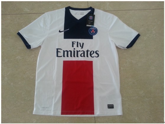 13-14 PSG Away White Soccer Jersey Shirt - Click Image to Close